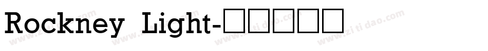 Rockney Light字体转换